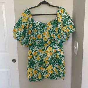 Red dress Milk and Honey floral dress